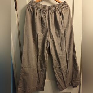 Pact Womens Wide Leg Cotton/linen Pants Sz L